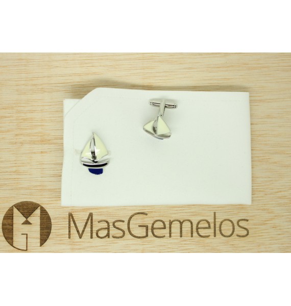 Gemelos de camisa Velero Azul