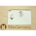 Gemelos de camisa Velero Verde