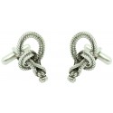 Bowline Nautical Knot Cufflinks