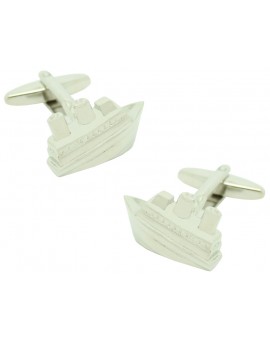 Gemelos para camisa Yate plateado