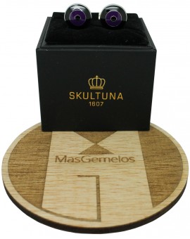 Black and Purple Bomber V.2 Skultuna Cufflinks