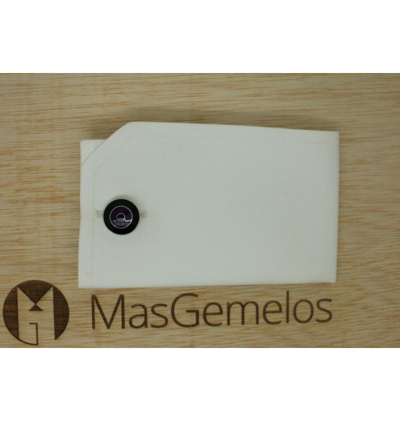 Gemelos para camisa Skultuna Bomber Negro y Morado V.2