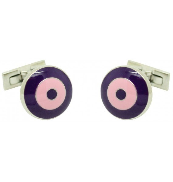 Purple and Pink Bomber V.2 Skultuna Cufflinks