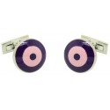 Purple and Pink Bomber V.2 Skultuna Cufflinks