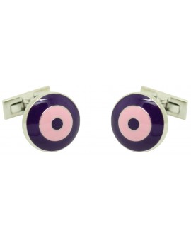 Purple and Pink Bomber V.2 Skultuna Cufflinks