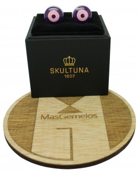 Purple and Pink Bomber V.2 Skultuna Cufflinks
