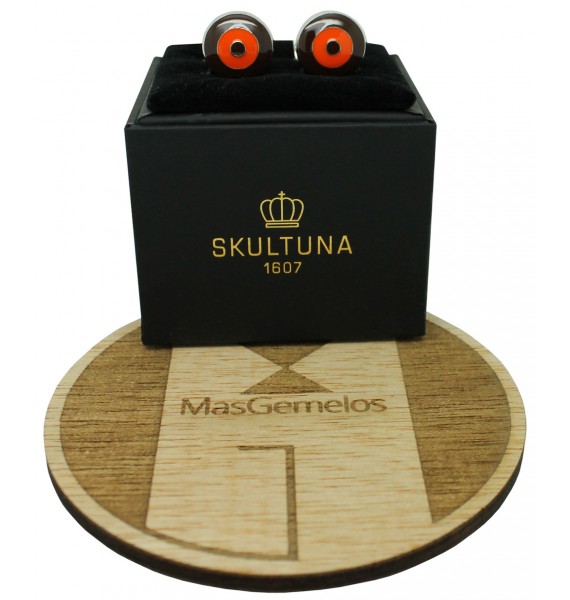 Brown and Orange Bomber V.2 Skultuna Cufflinks