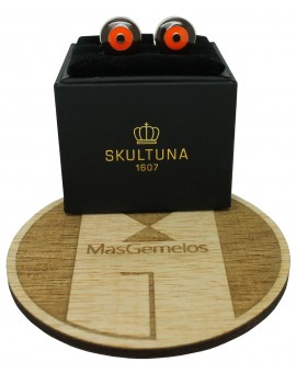 Brown and Orange Bomber V.2 Skultuna Cufflinks