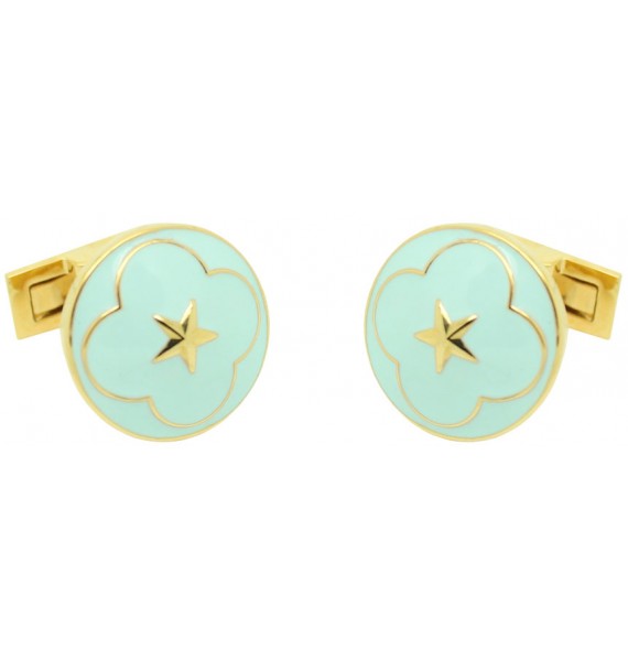 Gemelos para camisa Serie Oficial de la Boda - Azul Claro
