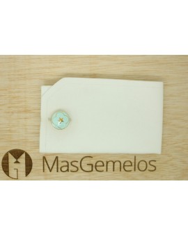 Gemelos para camisa Serie Oficial de la Boda - Azul Claro