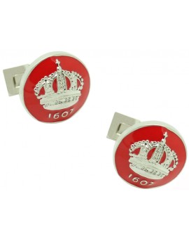 Gemelos para camisa Corona de Skultuna - Rojo