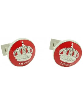 Gemelos para camisa Corona de Skultuna - Rojo  2