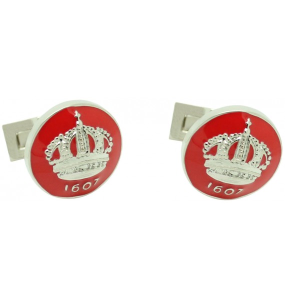 Gemelos para camisa Corona de Skultuna - Rojo 