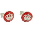 Skultuna Crown Cufflinks - Red