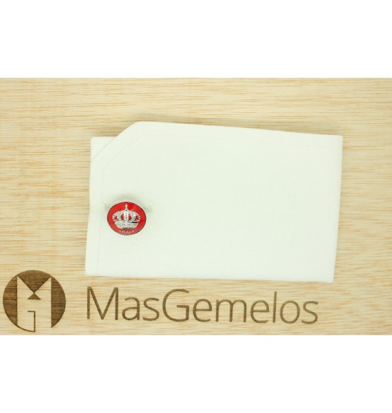 Gemelos para camisa Corona de Skultuna - Rojo 