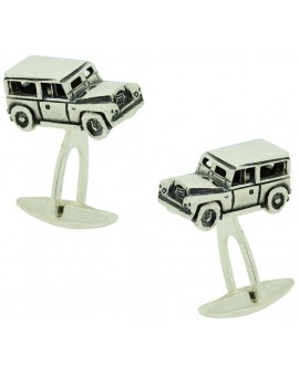 Gemelos para camisa Land Rover Defender Plata 925