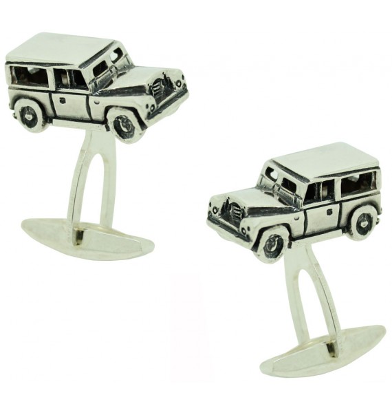 Gemelos para camisa Land Rover Defender Plata 925