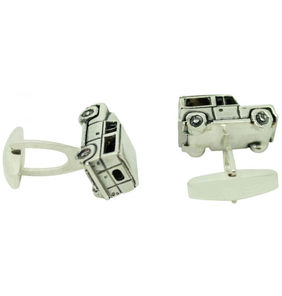 gemelos personalizados plata 925 land rover para camisa