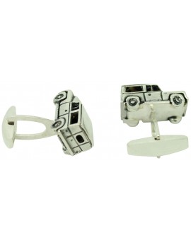 gemelos personalizados plata 925 land rover para camisa