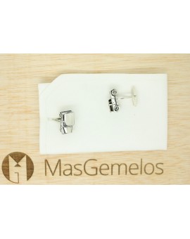 gemelos land rover plata 925 coche defender