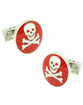 Red Skull and Bones Skultuna Cufflinks