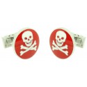 Red Skull and Bones Skultuna Cufflinks