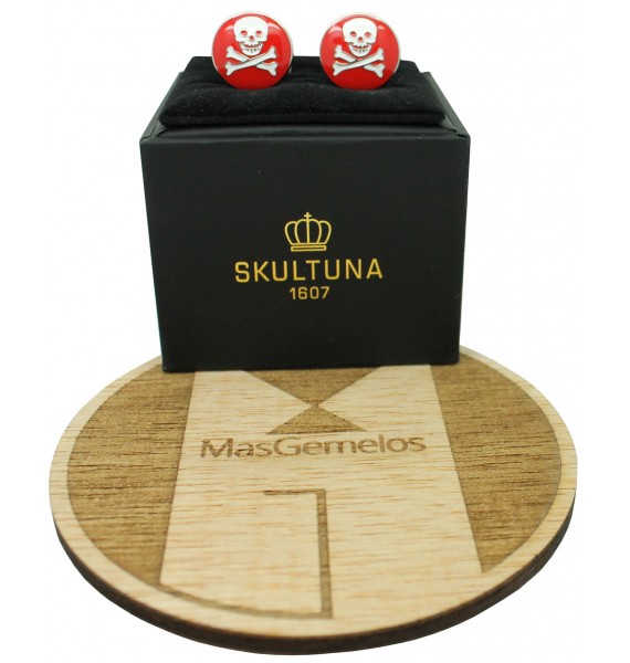 Red Skull and Bones Skultuna Cufflinks
