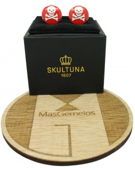 Red Skull and Bones Skultuna Cufflinks