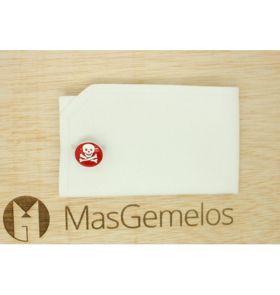Red Skull and Bones Skultuna Cufflinks