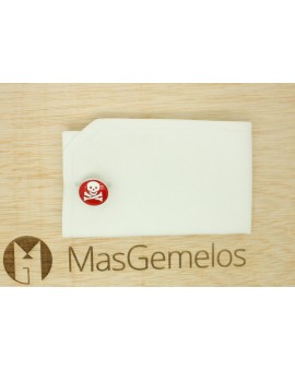 Red Skull and Bones Skultuna Cufflinks