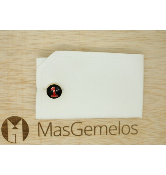 gemelos numero 1 racer negro skultuna para camisa