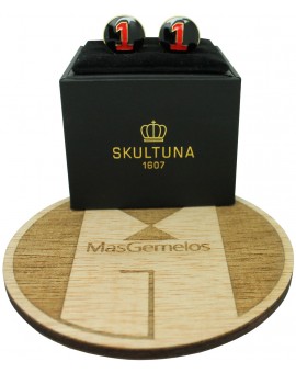Golden Racer Skultuna Cufflinks - Black 
