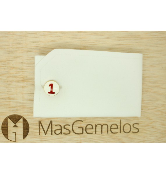 Gemelos para camisa Skultuna Racer Dorado - Blanco