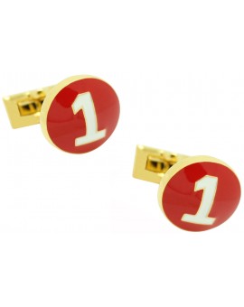 gemelos marca skultuna numero 1 rojo para camisa