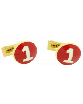 Golden Racer Skultuna Cufflinks - Red 2