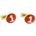 Golden Racer Skultuna Cufflinks - Red