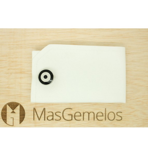 gemelos a medida redondo circulo negro y plateado para camisa hombre