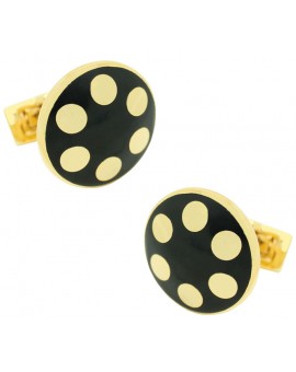 Golden Balls Skultuna Cufflinks - Black