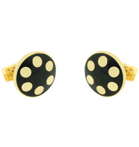 Golden Balls Skultuna Cufflinks - Black