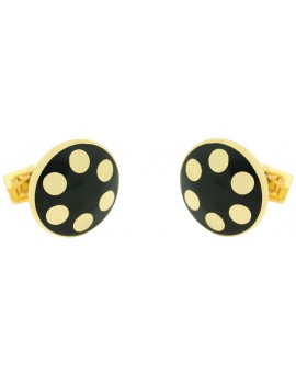 Golden Balls Skultuna Cufflinks - Black
