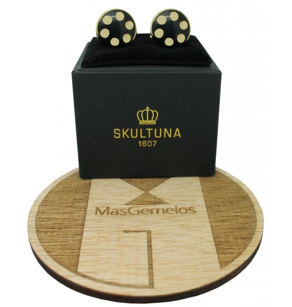 Golden Balls Skultuna Cufflinks - Black