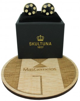 Golden Balls Skultuna Cufflinks - Black