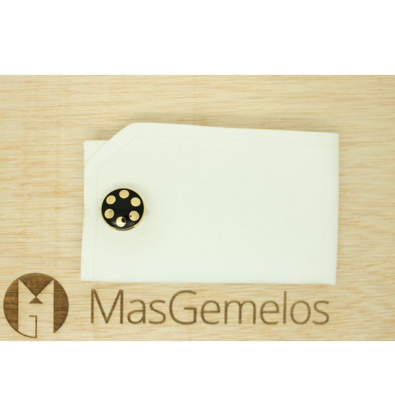 gemelos a medida balas de pistola negro skultuna de camisa