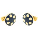 Golden Balls Skultuna Cufflinks - Blue