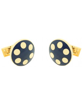 Golden Balls Skultuna Cufflinks - Blue