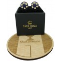 Golden Balls Skultuna Cufflinks - Blue
