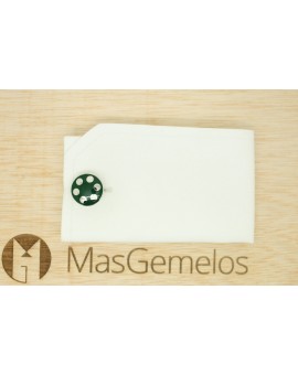 Silver Balls Skultuna Cufflinks - Green