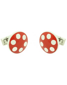 Gemelos para camisa Skultuna Balls Platedo - Rojo 2