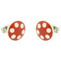 Silver Balls Skultuna Cufflinks - Green