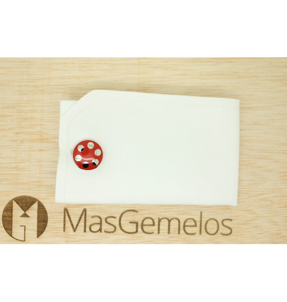 regalar gemelos de camisa balas pistola rojo para hombre